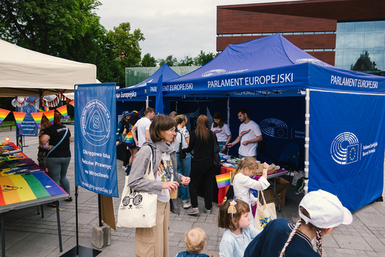 stoisko Parlamentu Europejskiego w Miasteczku